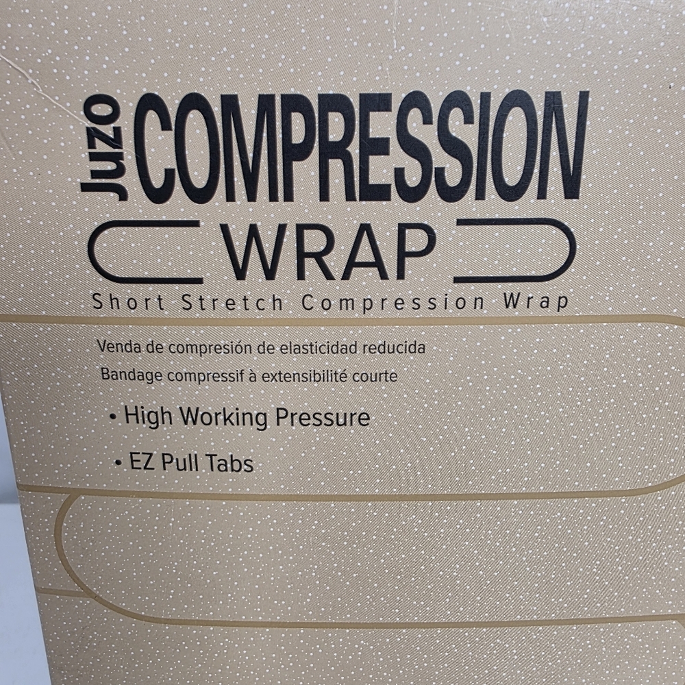 Juzo Compression 6000 Wrap Short Stretch Reversible Beige Or Black Size L. New. - Picture 2 of 9